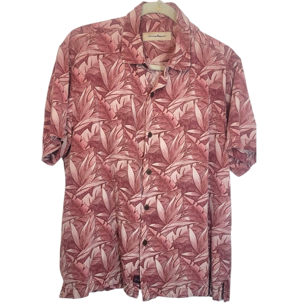 Men's Tropical Print Shirt - Red